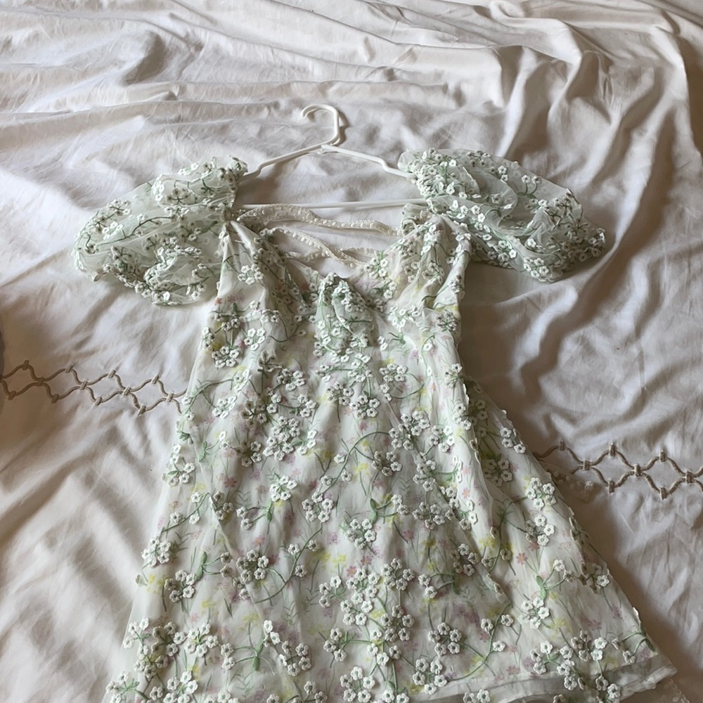 For Love & Lemons White Floral Dress